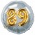 Jumbo 3D Luftballon, Gold und Silber  zum 89. Geburtstag, Jumbo-Folienballon mit Ballongas
