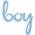 Boy Schriftzug, ungefüllt zur Befüllung mit Luft, Ballon zu Geburt, Taufe, Babyparty