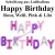 Luftballons aus Folie, Happy Birthday, Rosa, Pink & Lila, Schriftzug, ungefüllt  zur Befüllung mit Luft