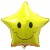 Smiley, Emoji, Sternluftballon ohne Ballongas-Helium