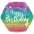Happy Birthday Sparkle, holografischer Luftballon ohne Helium zum Geburtstag