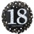 Luftballon aus Folie, Sparkling Birthday 18, zum 18. Geburtstag, mit Helium