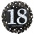 Luftballon aus Folie zum 18.Geburtstag, Sparkling Birthday 18, ohne Helium