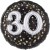 Sparkling Birthday Jumbo 3D zum 30. Geburtstag, Jumbo-Folienballon mit Ballongas