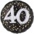 Sparkling Birthday Jumbo 3D zum 40. Geburtstag, Jumbo-Folienballon mit Ballongas