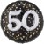 Sparkling Birthday Jumbo 3D zum 50. Geburtstag, Jumbo-Folienballon mit Ballongas