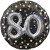 Sparkling Birthday Jumbo 3D zum 80. Geburtstag, Jumbo-Folienballon mit Ballongas