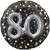 Sparkling Birthday Jumbo 3D zum 80. Geburtstag, Jumbo-Folienballon, ohne Helium