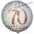 Luftballon aus Folie zum 70. Geburtstag, Jubiläum, Sparkling Fizz Rosegold 70, ohne Helium
