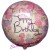 Geburtstags-Luftballon Happy Birthday Vintage Rosen, ohne Helium