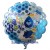 Luftballon zu Geburt, Taufe, Babyparty, Welcome Baby Boy Storch, Ballon mit Ballongas Helium