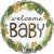 Luftballon zu Babyparty Geburt und Taufe, Welcome Baby, Ballon mit Ballongas Helium