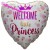 Welcome little Princess, Luftballon zu Geburt, Taufe, Babyparty, holografisch, ohne Helium-Ballongas