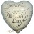 With love on your Wedding Day Herzballon mit Ornamenten, Folienballon, inklusive Helium-Ballongas