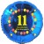 Luftballon aus Folie, 11. Geburtstag, Herzlichen Glückwunsch Ballons, blau, ohne Helium