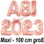 Abi 2023, große Buchstaben-Luftballon aus Folie ohne Helium, Rosegold, zur Abiturfeier