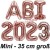 Abi 2023, Luftballons aus Folie in Rosegold zur Abiturfeier, ungefüllt zur Befüllung mit Luft