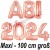 Abi 2025, große Buchstaben-Luftballon aus Folie ohne Helium, Rosegold, zur Abiturfeier
