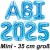 Abi 2025, Luftballons aus Folie in Blau zur Abiturfeier, ungefüllt zur Befüllung mit Luft
