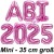 Abi 2025, Luftballons aus Folie in Pink zur Abiturfeier, ungefüllt zur Befüllung mit Luft