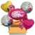 5 holografische Geburtstags-Luftballons Fabulous Birthday Flamingo Geburtstag mit Nachfüllbehälter, inklusive Helium