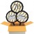 3 Luftballons, Black and Gold zum 70. Geburtstag