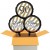 3 Luftballons, Black and Gold zum 90. Geburtstag