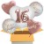 5 Geburtstags-Luftballons Jumbo 3D Sparkling Fizz  Birthday Rosegold 16, zum 16. Geburtstag, inklusive Helium