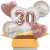 5 Geburtstags-Luftballons Jumbo 3D Sparkling Fizz  Birthday Rosegold 30, zum 30. Geburtstag, inklusive Helium