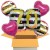5 Geburtstags-Luftballons Pink and Gold Milestone Birthday 70, zum 70. Geburtstag mit Nachfüllbehälter, inklusive Helium