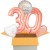 5 Geburtstags-Luftballons Sparkling Fizz  Birthday Rosegold 30, zum 30. Geburtstag, inklusive Helium