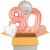 5 Geburtstags-Luftballons Sparkling Fizz  Birthday Rosegold 80, zum 80. Geburtstag, inklusive Helium