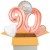 5 Geburtstags-Luftballons Sparkling Fizz  Birthday Rosegold 90, zum 90. Geburtstag, inklusive Helium