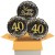 3 Luftballons, Sparkling Fizz Birthday Gold 40 zum 40. Geburtstag