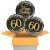 3 Luftballons, Sparkling Fizz Birthday Gold 60 zum 60. Geburtstag
