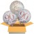 3 Luftballons, Sparkling Fizz Birthday Rosegold 90 zum 90. Geburtstag