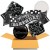 5 Geburtstags-Luftballons Elegant Birthday zum Geburtstag, inklusive Helium