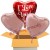 3 Luftballons Liebesgrüße, I Love you Rose Gold Hearts, inklusive Ballongas