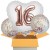 3 Geburtstags-Luftballons Jumbo 3D Sparkling Fizz Birthday Rosegold 16, zum 16. Geburtstag mit Nachfüllbehälter, inklusive Helium
