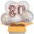 3 Geburtstags-Luftballons Jumbo 3D Sparkling Fizz Birthday Rosegold 80, zum 80. Geburtstag mit Nachfüllbehälter, inklusive Helium