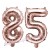 Zahlen-Luftballons aus Folie, Zahl 85 zum 85.Geburtstag und Jubiläum, Rosegold, 35 cm