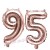 Zahlen-Luftballons aus Folie, Zahl 95 zum 95.Geburtstag und Jubiläum, Rosegold, 35 cm
