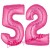 Luftballons aus Folie Zahl 52,Pink, 100 cm mit Helium zum 52. Geburtstag