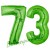 Luftballons aus Folie Zahl 73, Grün, 100 cm mit Helium zum 73. Geburtstag
