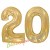 Luftballons aus Folie Zahl 20, Gold, holografisch, 100 cm mit Helium zum 20. Geburtstag