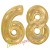 Luftballons aus Folie Zahl 68, Gold, holografisch, 100 cm mit Helium zum 68. Geburtstag
