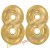 Luftballons aus Folie Zahl 88, Gold, holografisch, 100 cm mit Helium zum 88. Geburtstag