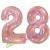 Luftballons aus Folie Zahl 28, Rosegold, holografisch, 100 cm mit Helium zum 28. Geburtstag