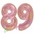 Luftballons aus Folie Zahl 89, Rosegold, holografisch, 100 cm mit Helium zum 89. Geburtstag