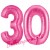 Luftballons aus Folie Zahl 30, Pink, 100 cm mit Helium zum 30. Geburtstag